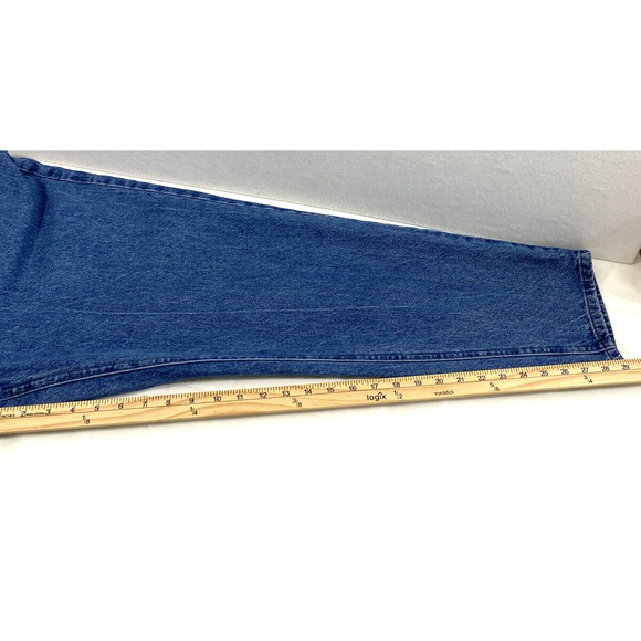 Lee Original Jeans Womens Plus Size 18 S Medium Wash Denim Straight Mom Hi Rise - Picture 8 of 11
